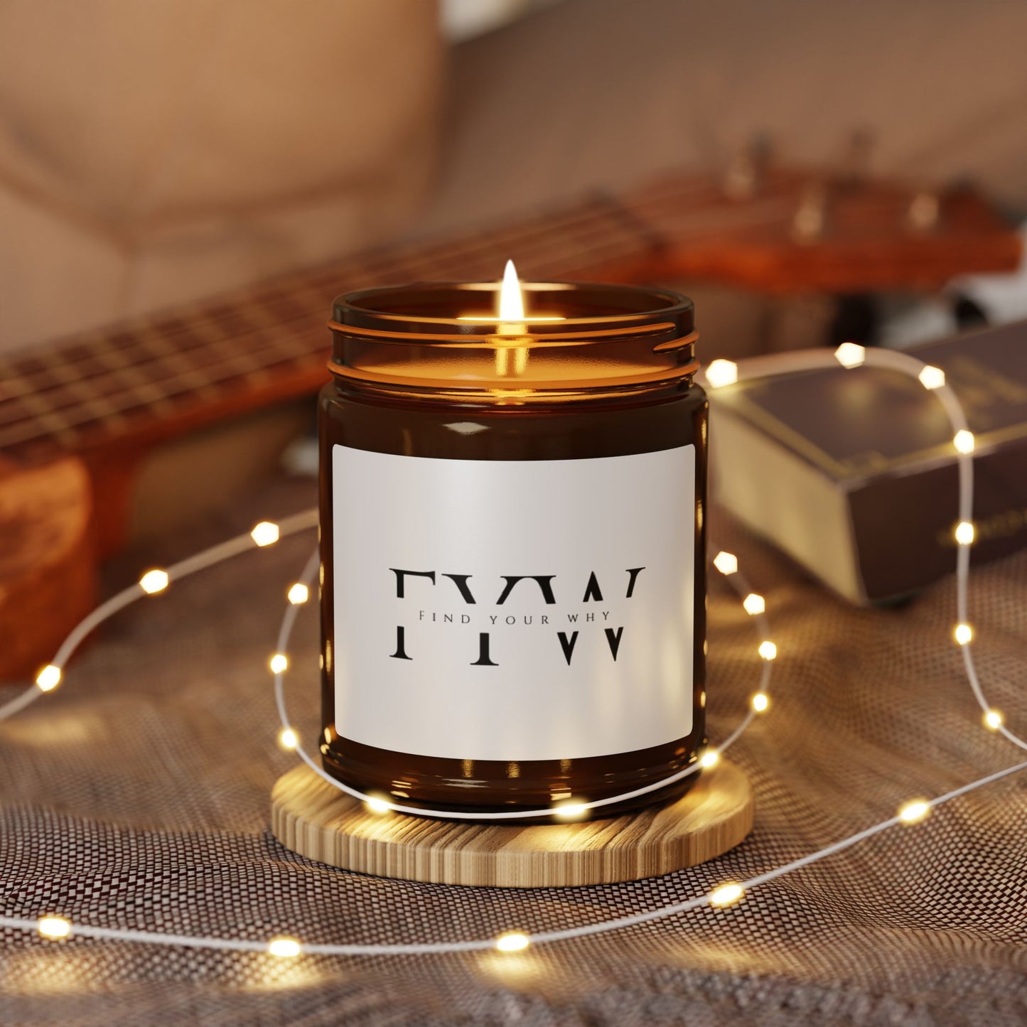 Scented Soy Candle (Multi-Size, Amber Jar)